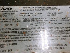 Used 2012 Volvo D13H-500 Engine Assy (Stock #MT4179046)) Part Image