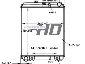 New Aftermarket 2005-2007 Hino 145 Radiator (Stock #800-30938)) Part Image