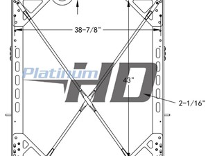 New Aftermarket 2008-2011 Peterbilt 377 Radiator (Stock #800-31554)) Part Image