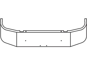 New 2012 Peterbilt 335 Bumper (Stock #HOF000018)) Part Image