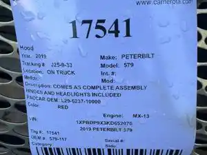 Used 2019 PETERBILT 579 Hood Image