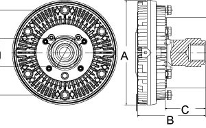 New International DT466 Fan Clutch/Hub Image