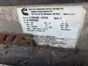 Used 2006 5 kw Cummins Genset (Stock #25-147-4)) Part Image