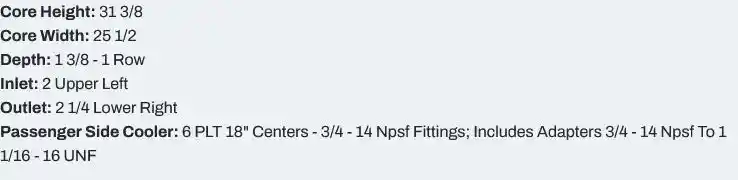 Image 3 of part New Universal GMC C6000 Topkick Radiator