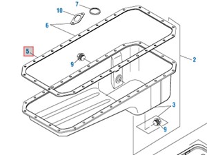 New Universal Cummins 5.9L Oil Pan (Stock #132020)) Part Image