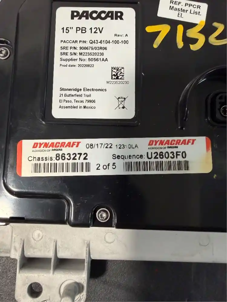 Image 7 of part Used 2023 Peterbilt 579 Instrument Cluster