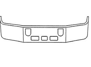 New 1994-2004 Mack CH 613 Bumper (Stock #GL-2210-15)) Part Image