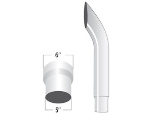 New Universal Universal Universal Exhaust Pipe & Part (Stock #TSK65-BO36)) Part Image