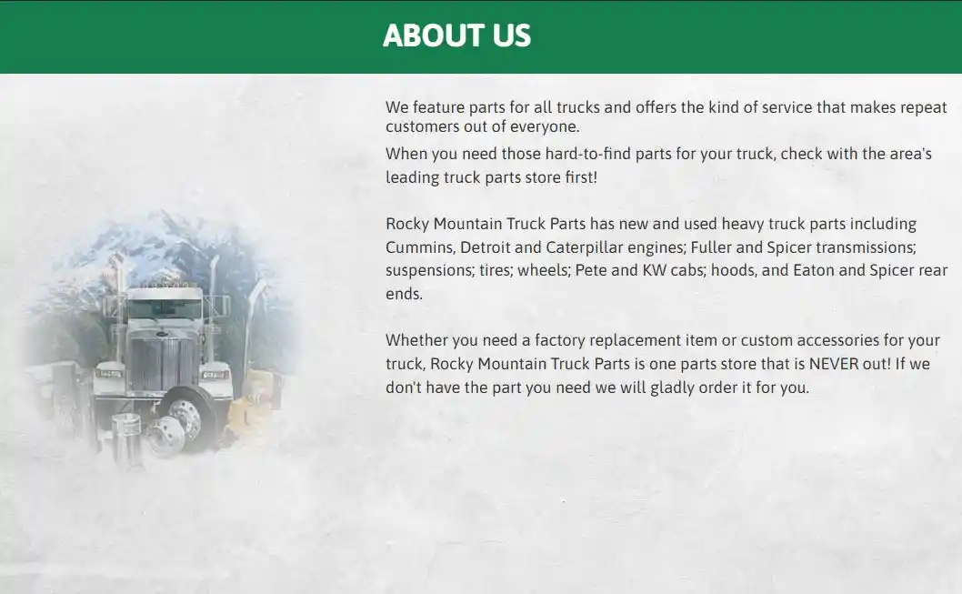 Used, Recycled, New, and Aftermarket Heavy Duty Truck Parts