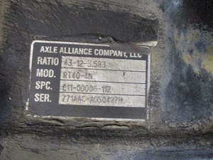Used 2008 Axle Alliance RT40-4N Complete Axle-Front Rear Image