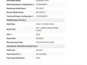 Used 2006 Cummins ISX Engine Assy Image