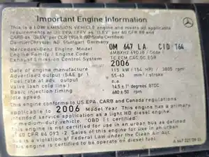 Used 2006 MERCEDES MB OM647LA Engine Assy (Stock #UPS-572468-1)) Part Image
