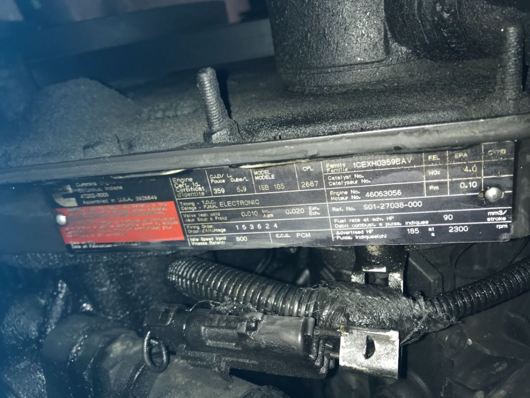 Used 2001 Cummins ISB Engine Assy for sale | North East Maryland United ...