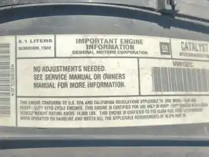 Used 2003 GM/Chev (HD) 8.1L Engine Assy (Stock #P-42457)) Part Image