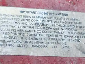 Core 2009 Cummins ISX Engine Core (Stock #P-86363)) Part Image