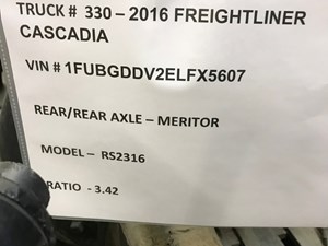 Used 2014 Meritor/Rockwell RS23160 Axle, Complete Rear (Stock #SV-39-1)) Part Image