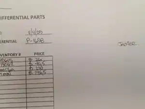 Used 2001 Spicer/Dana D40 Front Rear (Tandem Front) (Stock #P-1658)) Part Image