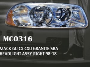 Aftermarket Universal Mack GRANITE Headlamp Assy (Stock #MC0316)) Part Image