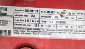 Used 2014 Cummins ISB 220 Engine Assy (Stock #1339-S-1)) Part Image