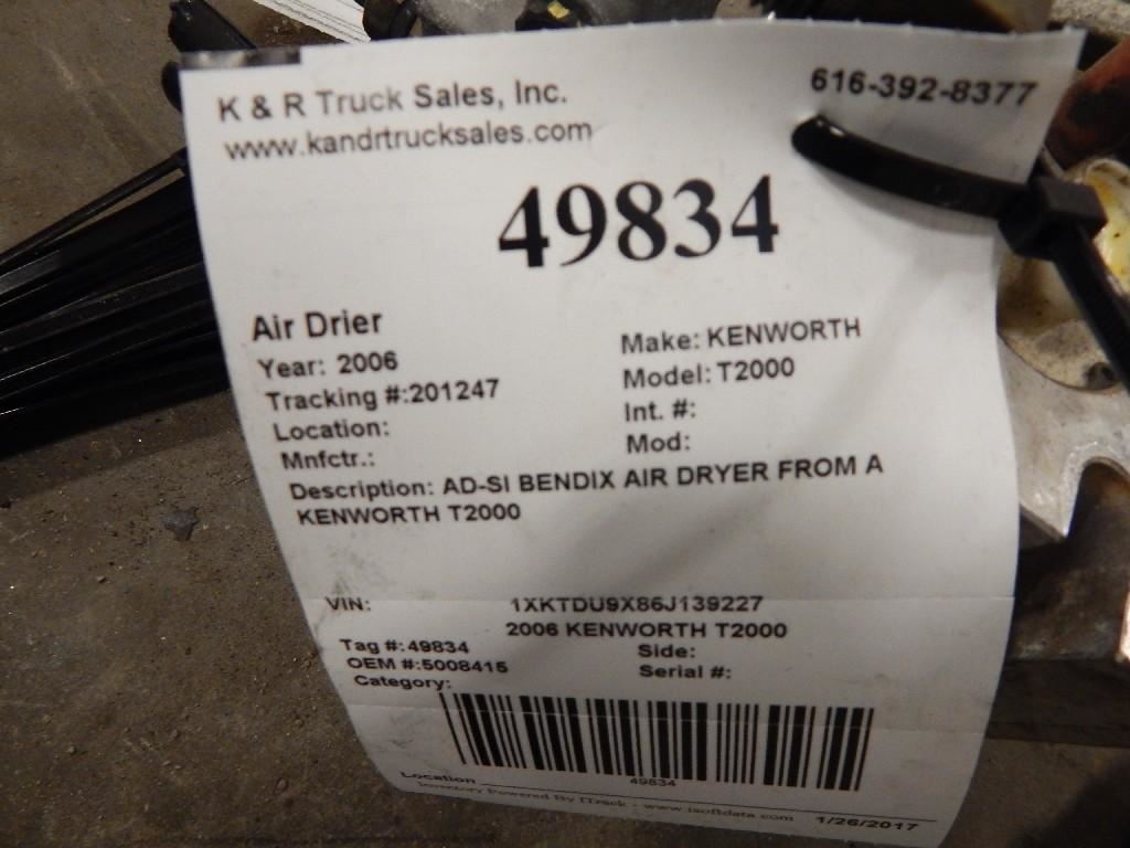 2006 KENWORTH T2000 (Stock 49834) Air Dryers TPI