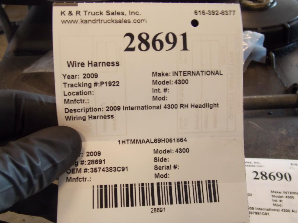 2009 INTERNATIONAL 4300 (Stock #28691) | Wiring Harnesses (Cab and Dash