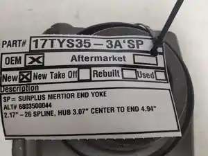 New Rockwell Yoke Part by Number Image