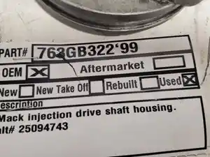Used Mack Fuel Injection Part (Stock #763GB322)) Part Image