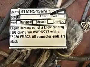 Used Mack V MAC II 95-98 Wiring Harness (Stock #41MR5436M`99)) Part Image