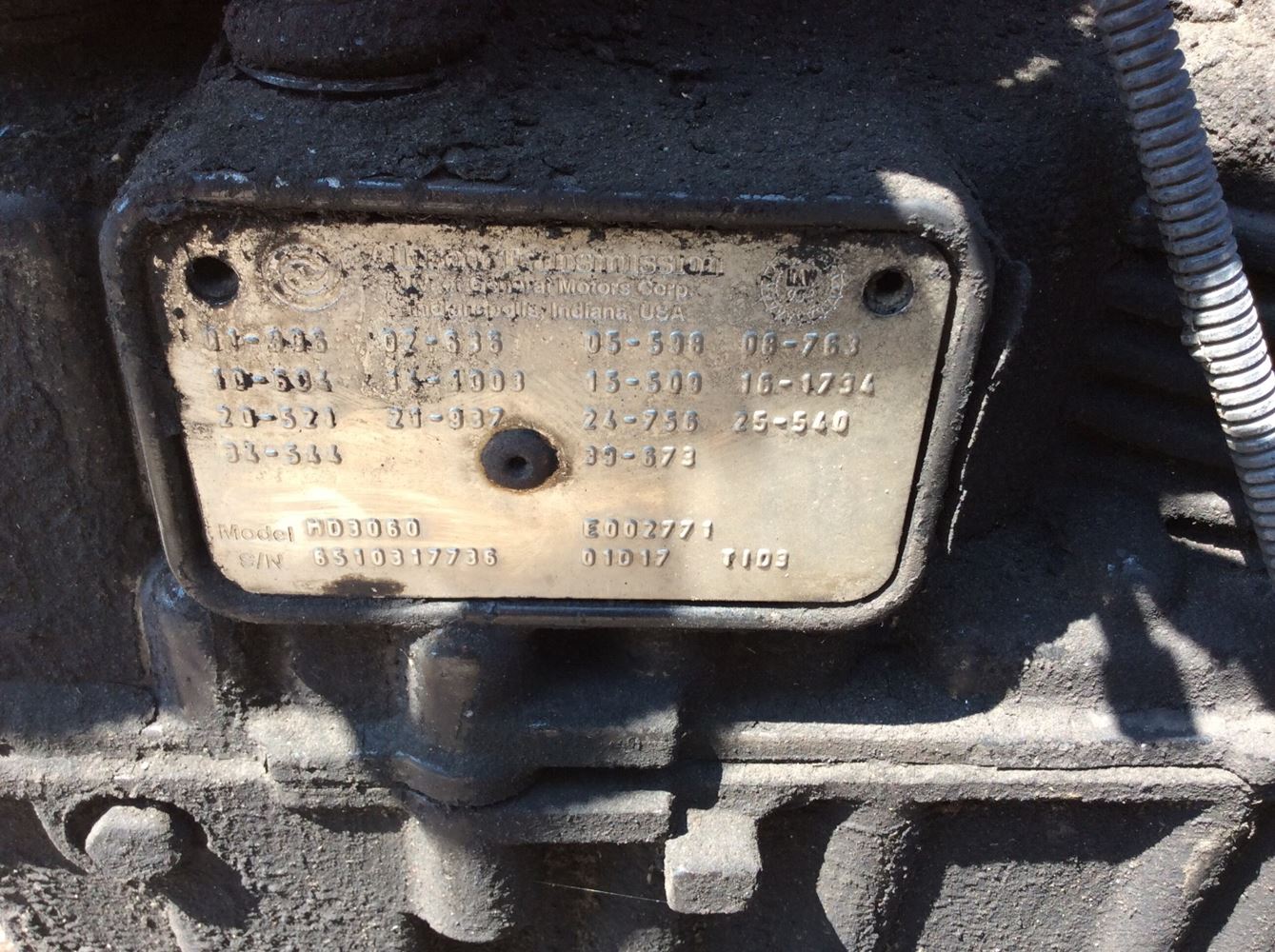 Allison 3060 Transmission Specs