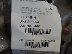 Used 2019 HINO 155 Engine Assy (Stock #U160007C650)) Part Image