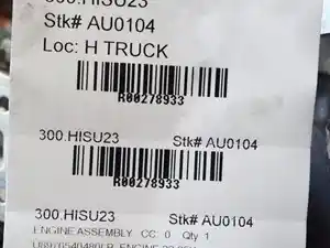 Used 2022 ISUZU NRR Engine Assy (Stock #U8976540480LB)) Part Image
