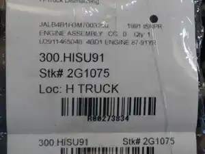Used 1987 ISUZU NPR Engine Assy (Stock #U2911465040)) Part Image