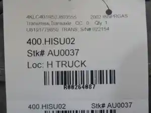 Used 1996 ISUZU NPR Transmission Assy Image