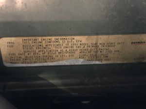 Used 1992 Detroit Series 60 Engine Assy (Stock #11102)) Part Image