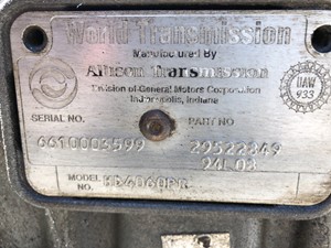 Used 1994 Allison HD4060P Transmission Assy (Stock #10101)) Part Image