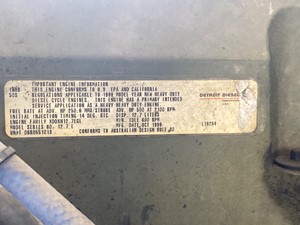 Used 1999 Detroit Series 60 12.7 DDEC III Engine Assy (Stock #11377)) Part Image