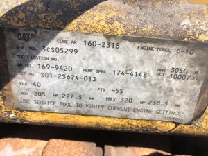 Used 2000 Caterpillar C10 Engine Assy (Stock #10623)) Part Image