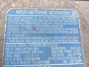 Used 2002 Mitsubishi 6D34-1AT2 Engine Assy (Stock #10576)) Part Image