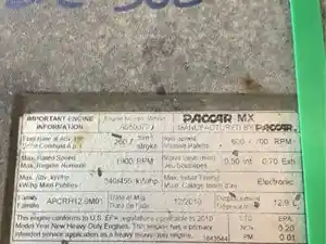 Used 2012 PACCAR MX13 Engine Assy (Stock #13900)) Part Image