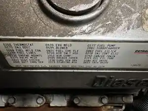 Used 1990 Detroit 6V92 DDEC Engine Assy (Stock #14683)) Part Image