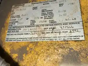 Used 1991 Caterpillar 3116M Engine Assy (Stock #16518)) Part Image