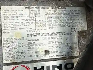 Used 2007 Hino JO5D-TF Engine Assy (Stock #16266)) Part Image