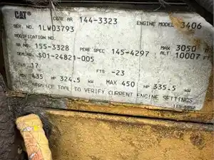 Used Caterpillar 3406E Engine Assy (Stock #16199)) Part Image