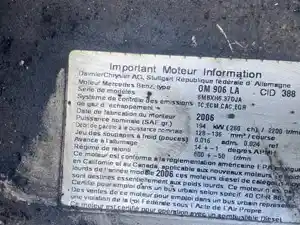 Used Mercedes OM 906 LA Engine Assy (Stock #12778)) Part Image