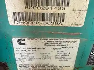 Used onan RV HQD 12/18 Genset (Stock #16100)) Part Image