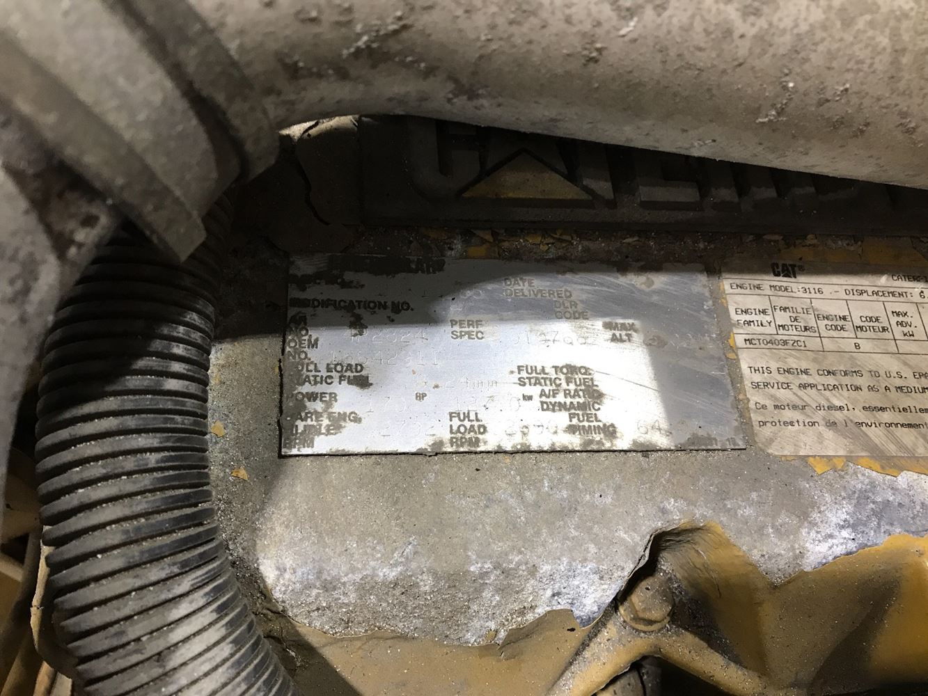 Image 1 of part Used 1992 Caterpillar 3116 Engine Assy