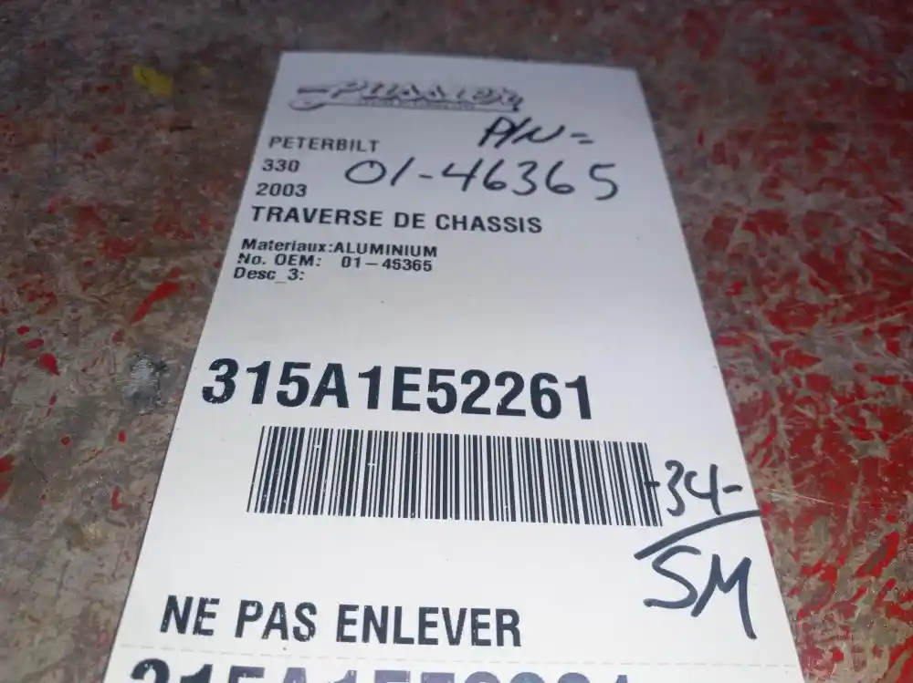 Used 2003 PETERBILT 330 Frame and Crossmembers for sale | Ste-Julie ...
