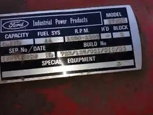 Used 1985 FORD 2722E Engine Assy (Stock #1A2E52888)) Part Image