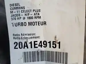 Used 1998 CUMMINS M-11 CELECT PLUS Turbo (Stock #20A1E49151)) Part Image