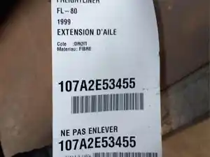 Used 1999 FREIGHTLINER FL-80 Fender Extension (Stock #107A2E53455)) Part Image